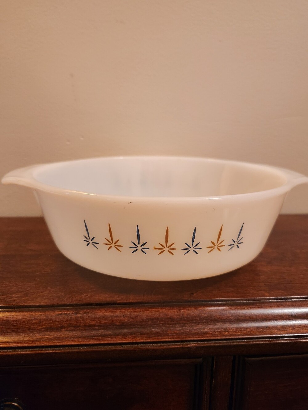 VTG Anchor Hocking Fire King Candle Glow Atomic 1.5 qt Casserole Ovenware